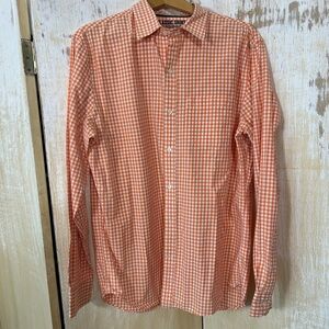 Old Navy Orange Gingham Button-Down Shirt